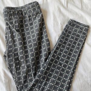Pact Gray Leggings with Houndstooth Pattern